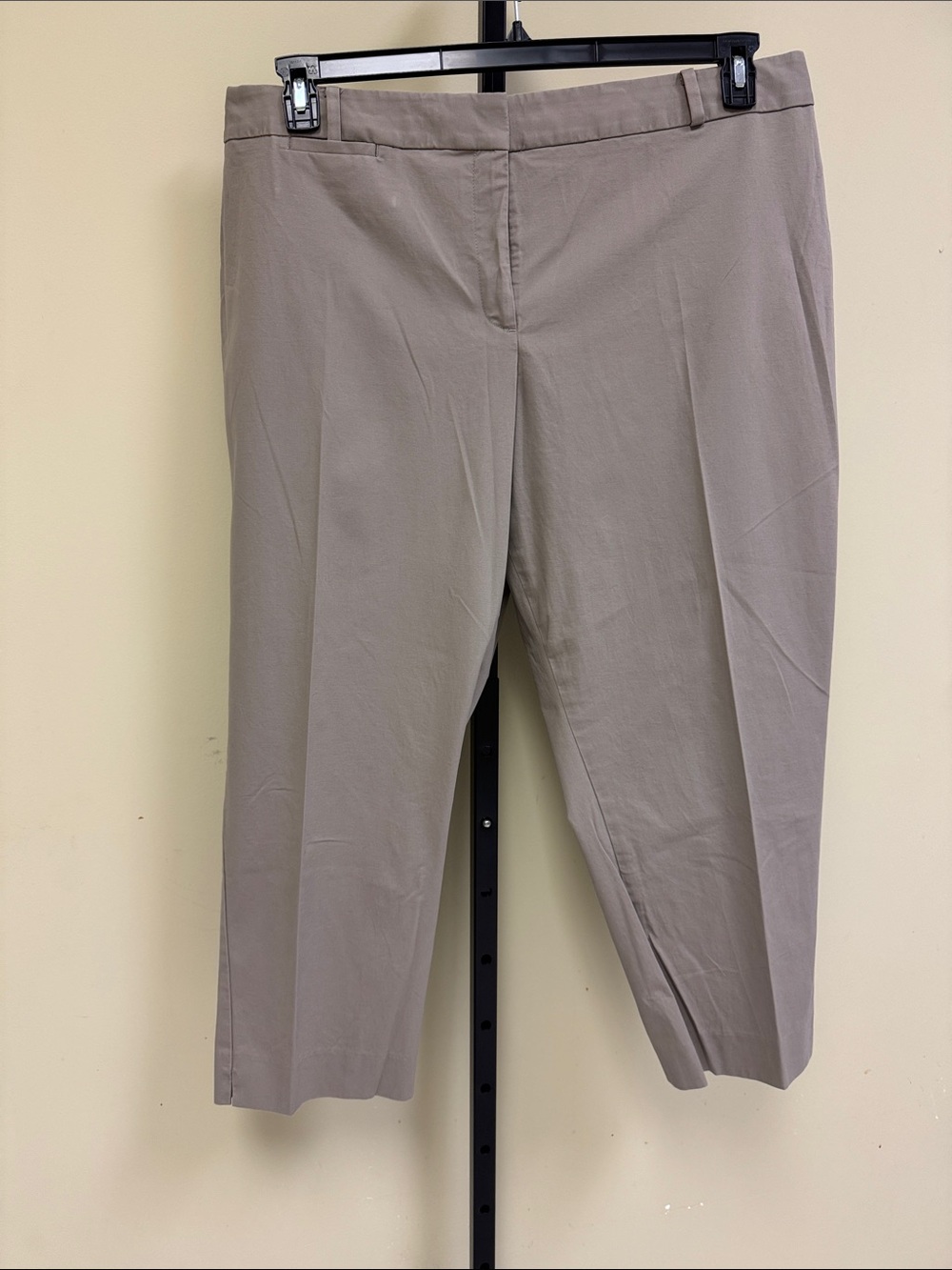 Talbots Taupe Cropped Dress Pants